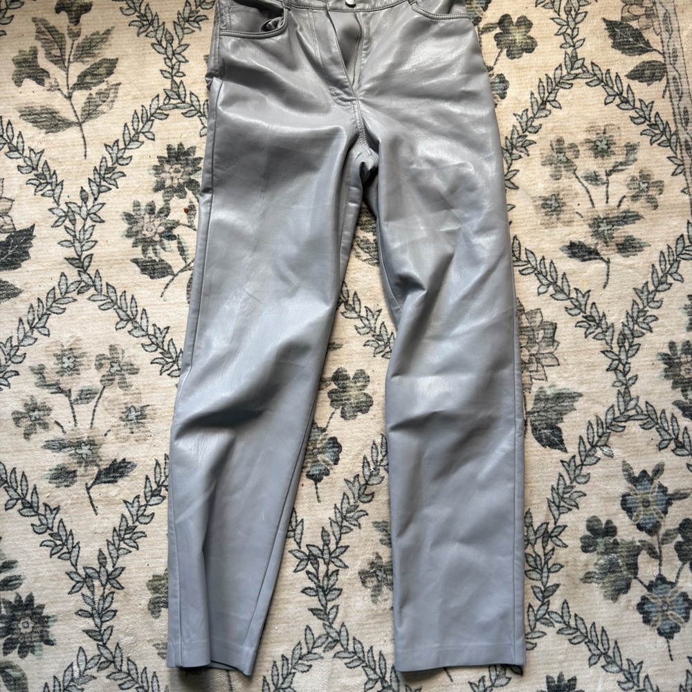 Wilfred Gray Leather Pants